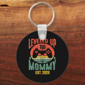 I Leveled Up To Mommy 2026 Pregnancy Announcement  Schlüsselanhänger (Vorderseite)
