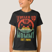 I Leveled Up To Mommy 2026 Pregnancy Announcement  T-Shirt (Vorderseite)
