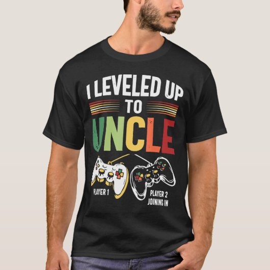 I Leveled Up To Uncle 2023 New Uncle Gamer Promote T-Shirt (Vorderseite)