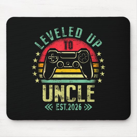 I Leveled Up To Uncle 2026 Promoted To Uncle Level Mousepad (Vorne)