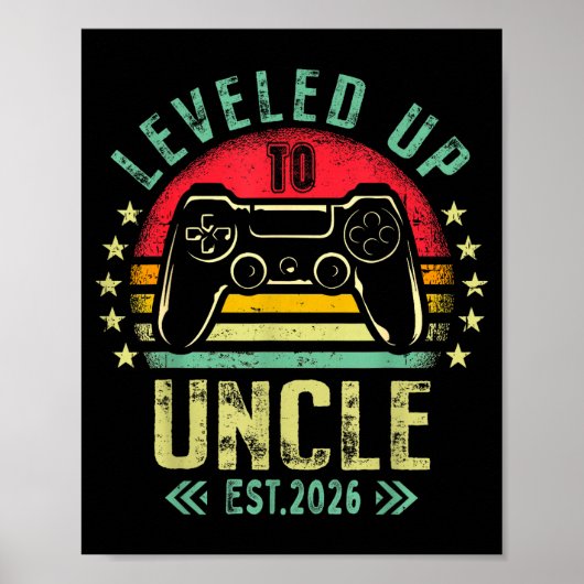I Leveled Up To Uncle 2026 Promoted To Uncle Level Poster (Vorne)