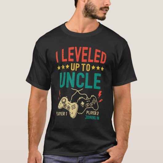 I Leveled Up To Uncle New Uncle Gamer Promoted To T-Shirt (Vorderseite)