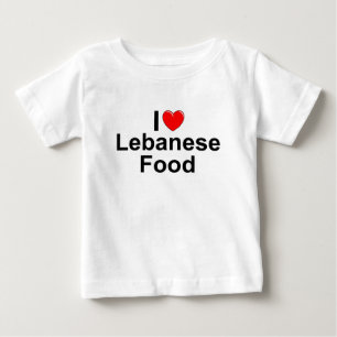 I libanesische Nahrung der Liebe-(Herz) Baby T-shirt