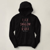 I Lick Salt Swallow Tequila Sind zum Kotzen Limon  Hoodie (Design vorne)
