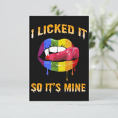 I LICKED IT SO ITS MINE KARTE (Stehend Vorderseite)