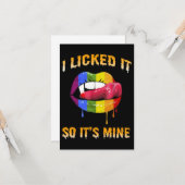 I LICKED IT SO ITS MINE KARTE (Vorderseite/Rückseite Beispiel)