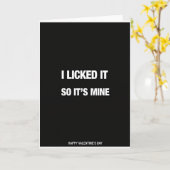 I Licked It So Its Mine Valentine Card Karte (Gelbe Blume)