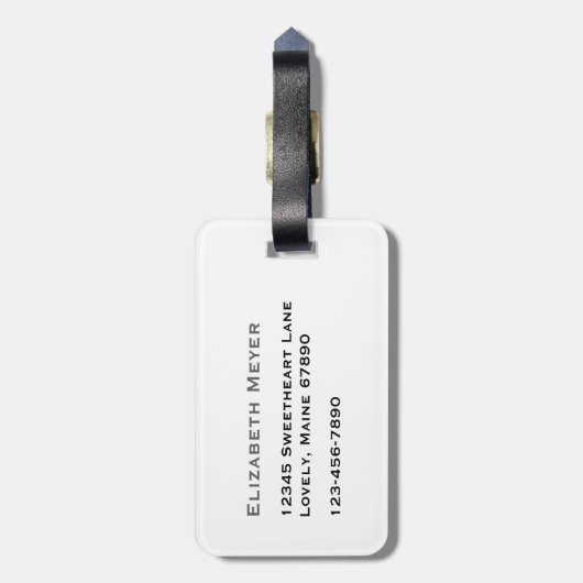 I lieb Liebe ein Lachen - Zitat Janes Austen Gepäckanhänger (Rückseite vertikal)