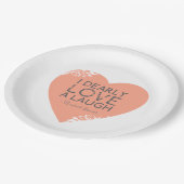 I lieb Liebe ein Lachen - Zitat Janes Austen Pappteller (Schrägansicht)