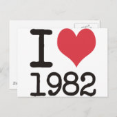 I Liebe1982 Produkte & Designs! Postkarte (Vorne/Hinten)