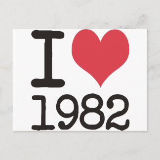 I Liebe1982 Produkte & Designs! Postkarte