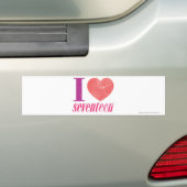 I Liebe 17 Autoaufkleber (Auf Auto)