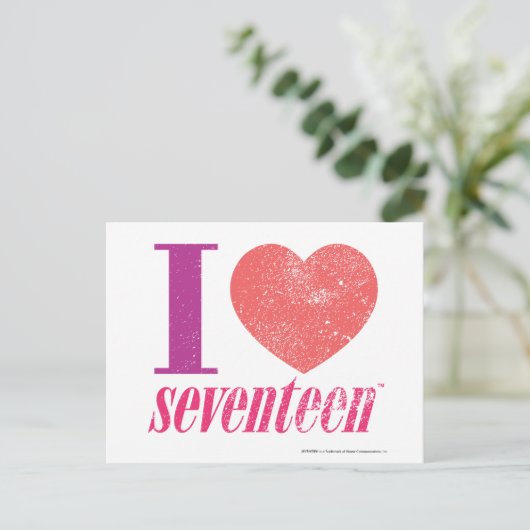 I Liebe 17 Postkarte (Stehend Vorderseite)