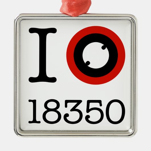 I Liebe 18350 Li-Ion-Akkus Silbernes Ornament (Vorne)