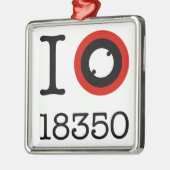 I Liebe 18350 Li-Ion-Akkus Silbernes Ornament (Links)