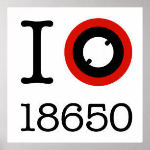 I Liebe 18650 Li-Ion-Akkus Poster