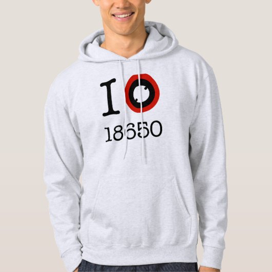 I Liebe 18650 Li-Ionbatterien Hoodie (Vorderseite)