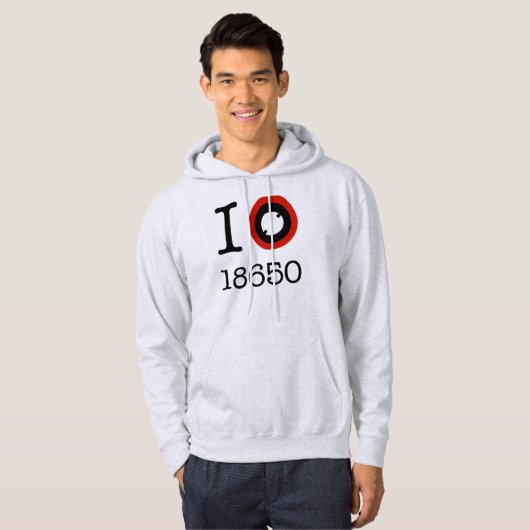 I Liebe 18650 Li-Ionbatterien Hoodie (Vorne ganz)