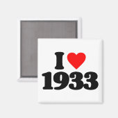 I LIEBE 1933 MAGNET (Vorderseite/Rückseite)