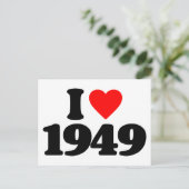 I LIEBE 1949 POSTKARTE (Stehend Vorderseite)