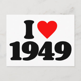 I LIEBE 1949 POSTKARTE