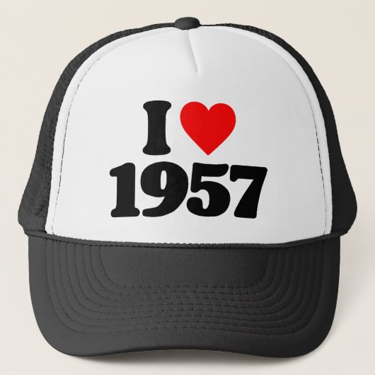 I LIEBE 1957 TRUCKERKAPPE (Vorderseite)