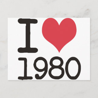 I Liebe 1980 Produkte & Designs! Postkarte