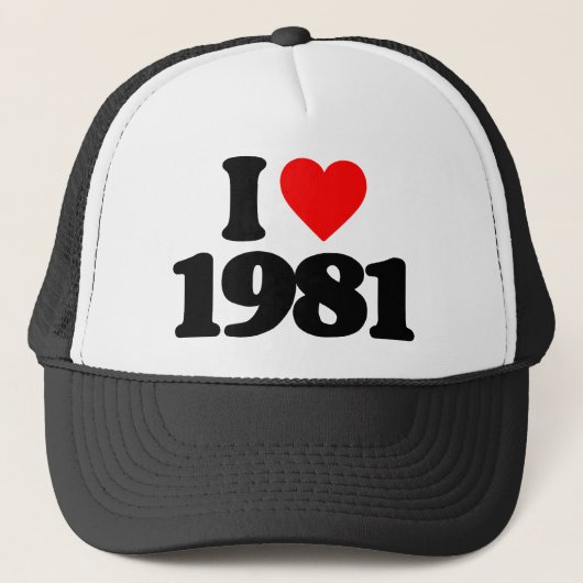 I LIEBE 1981 TRUCKERKAPPE (Vorderseite)