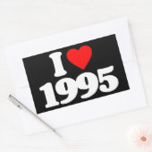 I LIEBE 1995 RECHTECKIGER AUFKLEBER (Umschlag)