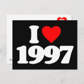 I LIEBE 1997 POSTKARTE (Vorne/Hinten)