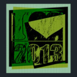 I Liebe 2013 - Hexagonale Pixel Pop Art - Poster<br><div class="desc">Ich Liebe der 2000er</div>
