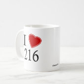 I Liebe 216 Cleveland Kaffeetasse (Vorderseite Links)