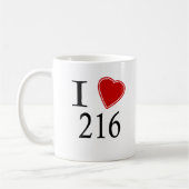 I Liebe 216 Cleveland Kaffeetasse (Links)