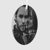 I Liebe 2 Foto-Namen für unser Angebot Ornament (Vorderseite)
