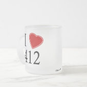 I Liebe 412 Pittsburgh Mattglastasse (Vorderseite Links)