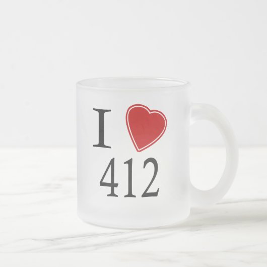I Liebe 412 Pittsburgh Mattglastasse (Rechts)