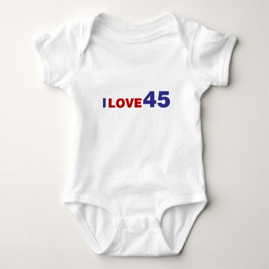 I Liebe 45 Baby Strampler (Vorderseite)