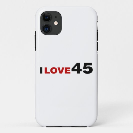 I Liebe 45 Case-Mate iPhone Hülle (Rückseite)
