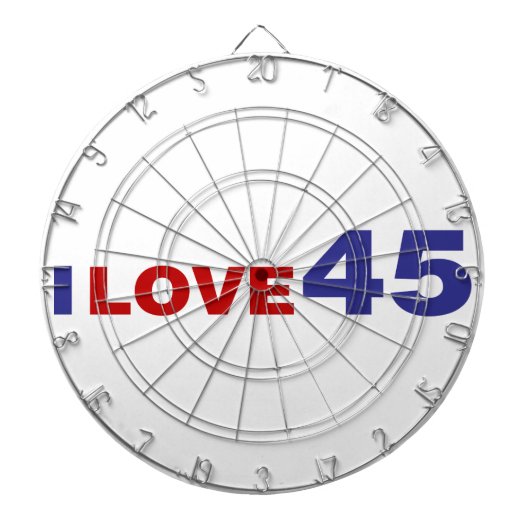 I Liebe 45 Dartscheibe (vorne)