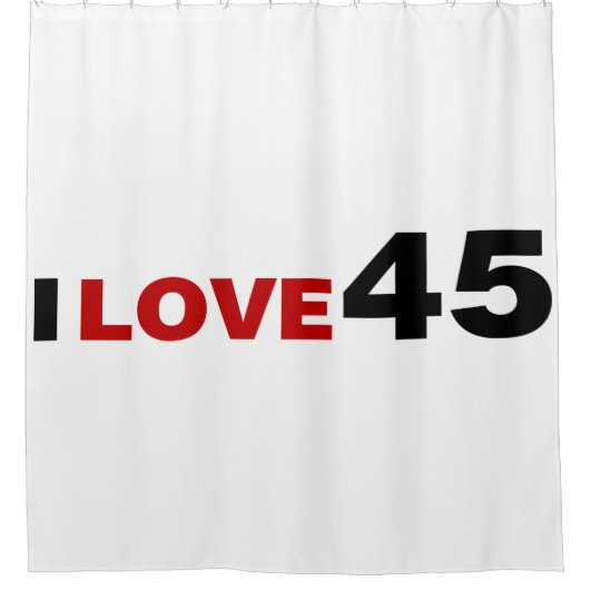 I Liebe 45 Duschvorhang (Vorderseite)