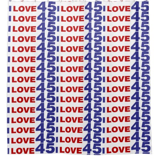I Liebe 45 Duschvorhang (Vorderseite)
