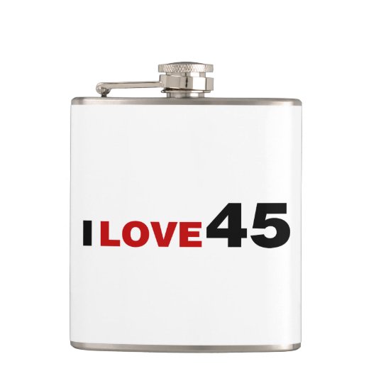 I Liebe 45 Flachmann (Vorderseite)