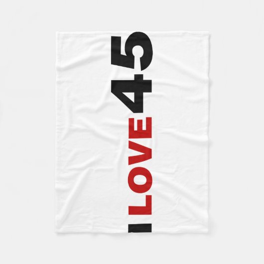 I Liebe 45 Fleecedecke (Vorderseite)