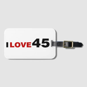 I Liebe 45 Gepäckanhänger