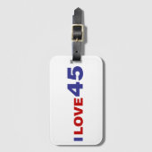 I Liebe 45 Gepäckanhänger (Vorderseite Vertikal)