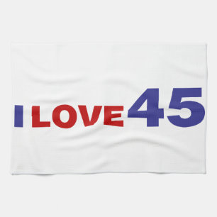 I Liebe 45 Geschirrtuch
