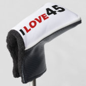 I Liebe 45 Golf Head Cover Headcover (3/4 Vorderseite)