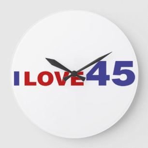 I Liebe 45 Große Wanduhr