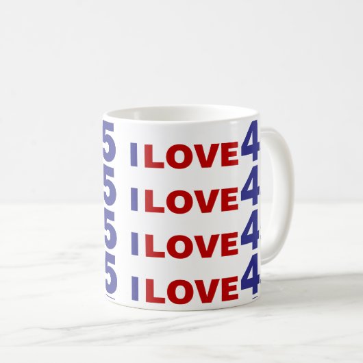 I Liebe 45 Kaffeetasse (VorderseiteRechts)