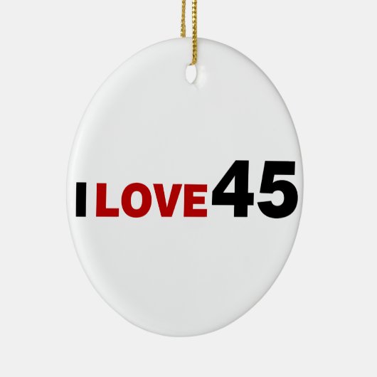 I Liebe 45 Keramik Ornament (Rechts)